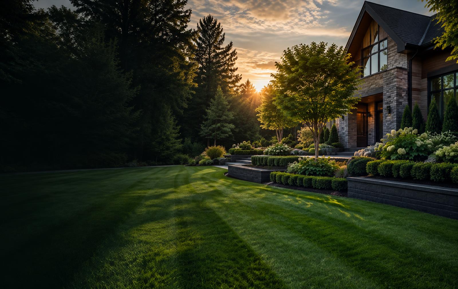 Immaculately landscaped residential property